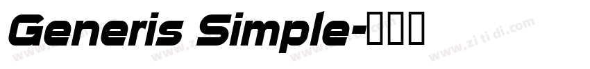 Generis Simple字体转换